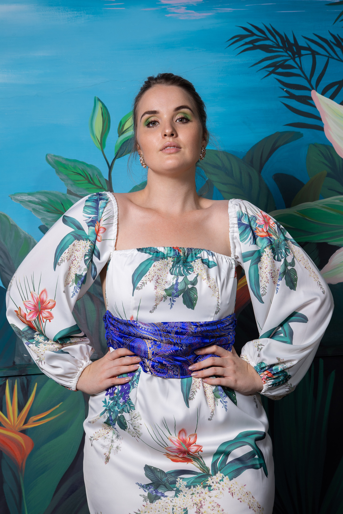 model wears dress of wildfrika collection